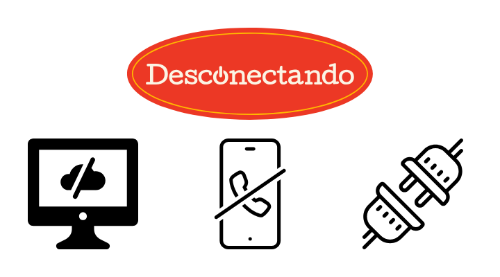 Icones desconectando das redes sociais