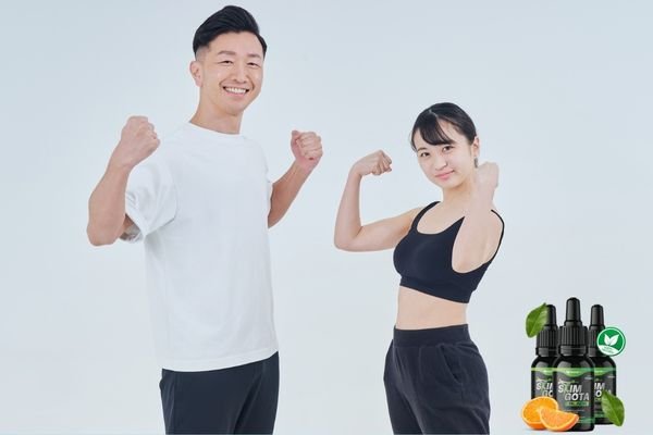 Casal saudável com mais energia e autoestima após uso do SlimGota Black